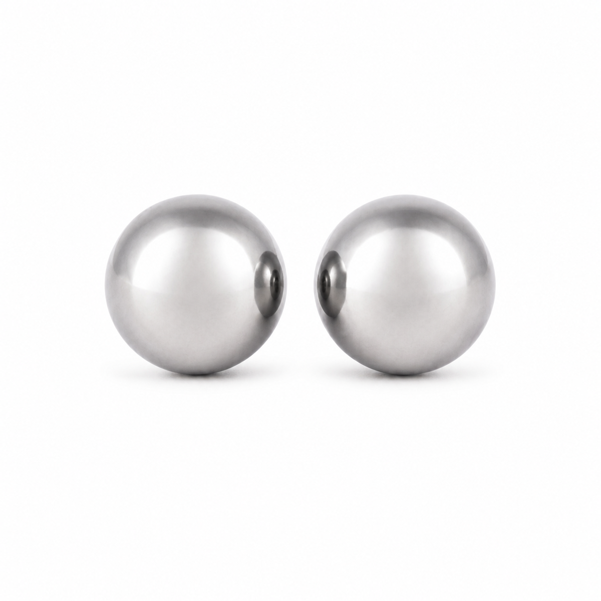 Pair of 4mm ball studs in polished S316L surgical steel, purepixxi children's earrings