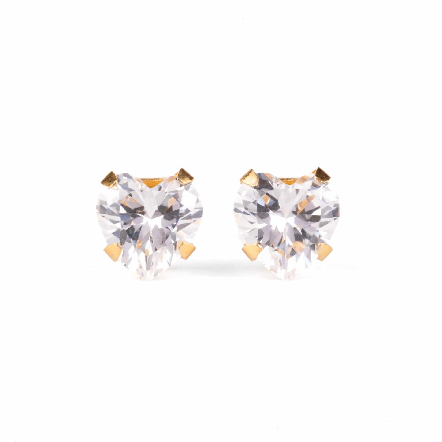 Flawless Crystal Heart Stud Earrings
