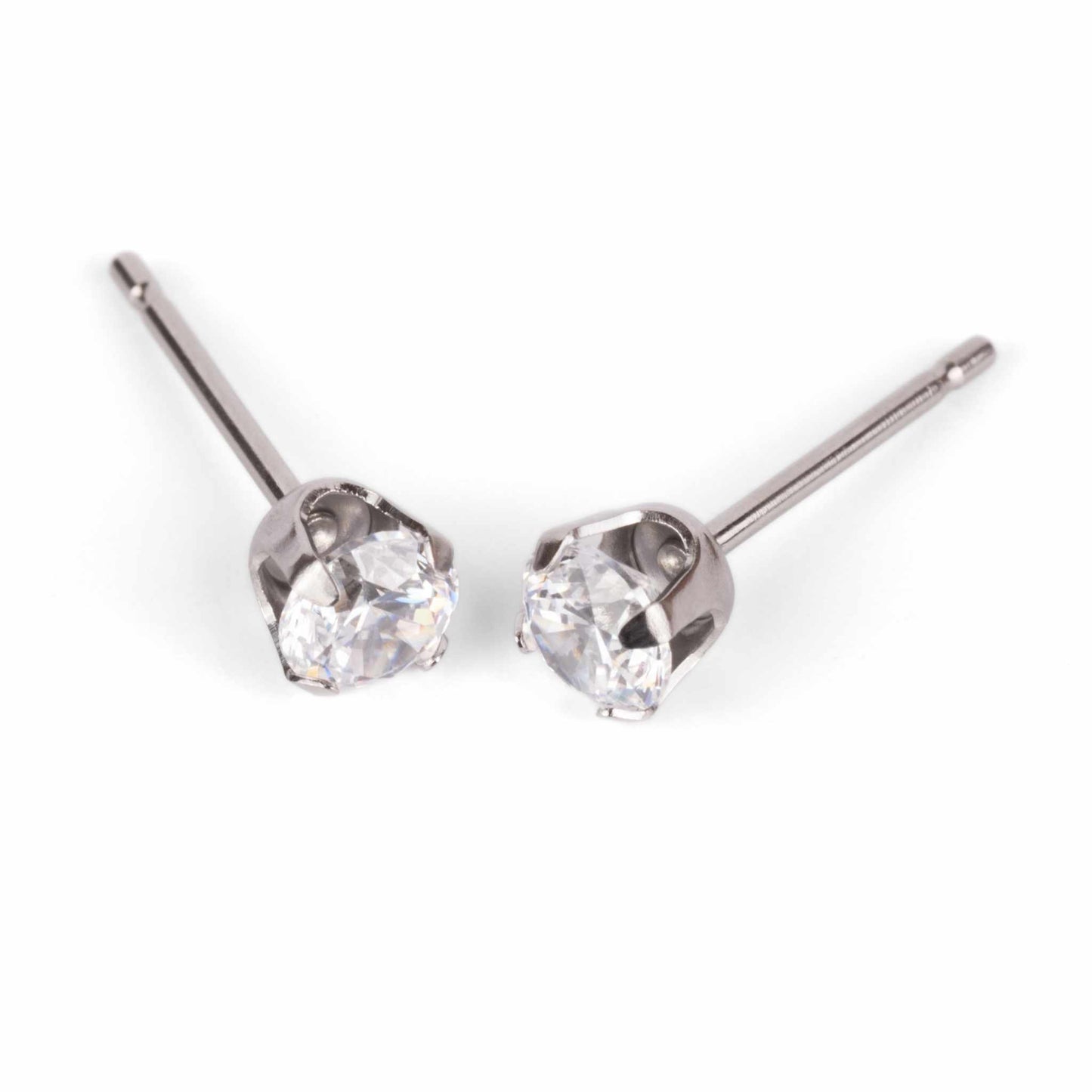 4mm Flawless Crystal Stud Earrings | Surgical Steel