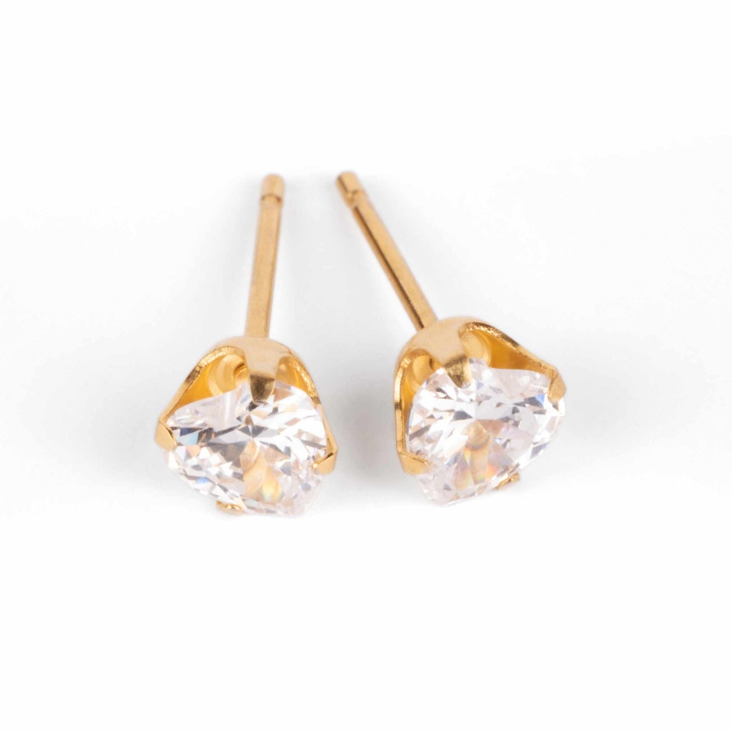 Flawless Crystal Heart Stud Earrings