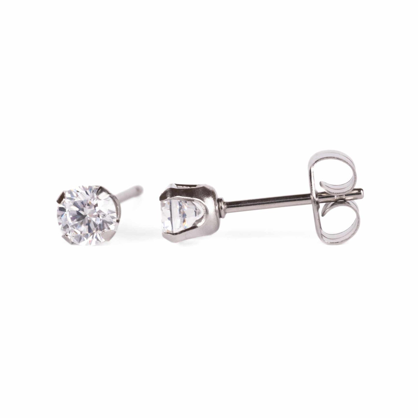 4mm Flawless Crystal Stud Earrings | Surgical Steel