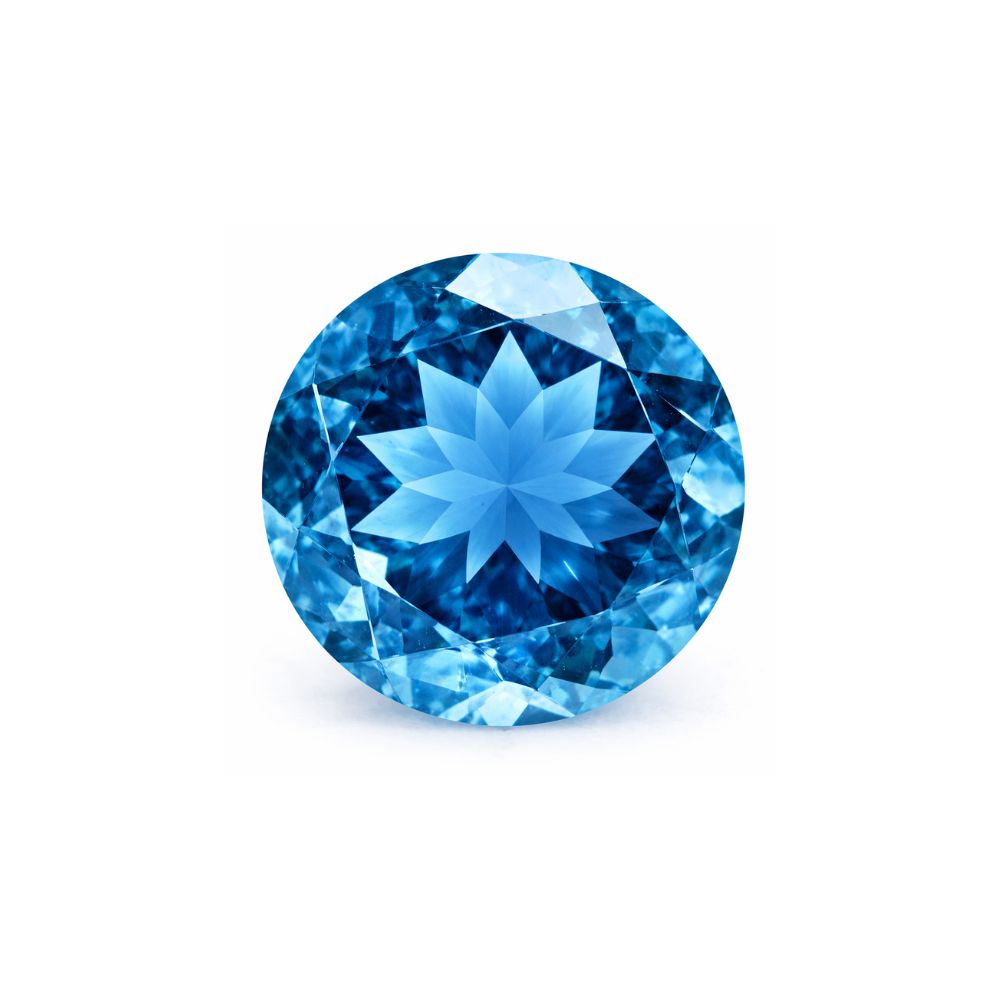 Flawless Blue Zircon Stud Earrings | December Birthstone