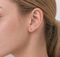 4mm ball stud earring and post in 24K pure gold, purepixxi children's earrings