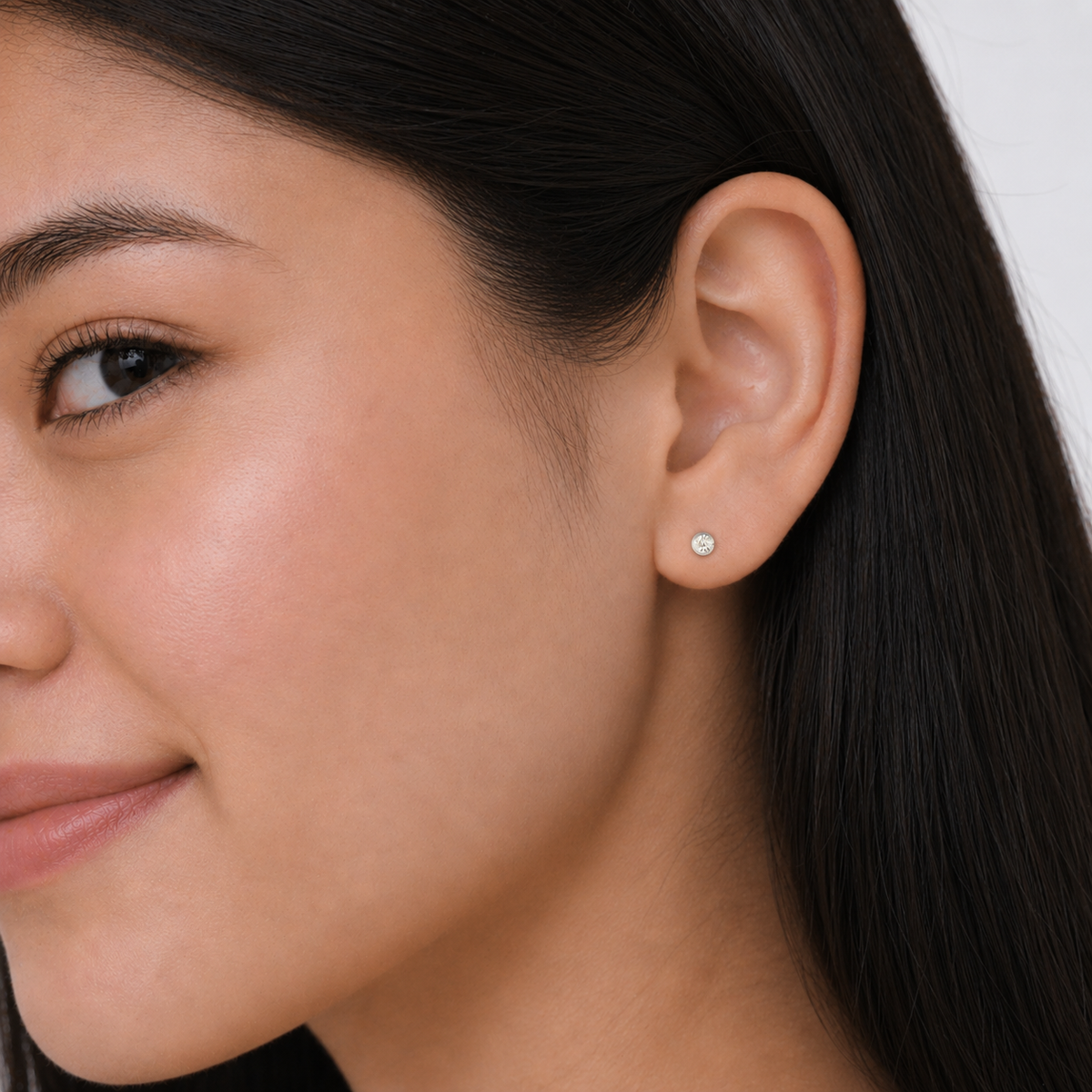 4mm Flawless Crystal stud earring and post in S316L surgical steel, purepixxi