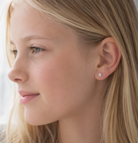 Star stud earring and post in S316L surgical steel, purepixxi children's earrings