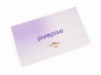purepixxi stud earrings resting on branded purepixxi packaging for children's sensitive ears